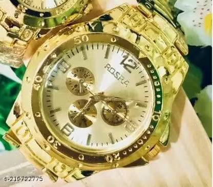 Rosra Golden Analog Watch For Men