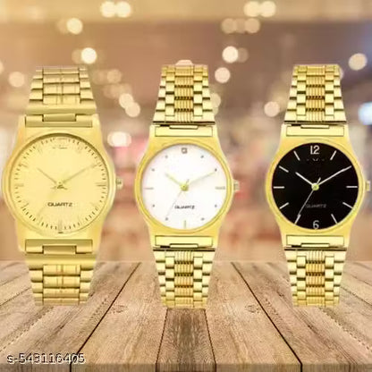 Men's Signature Analog Watch Set – Pack of 3