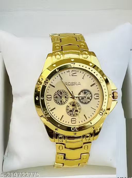 Rosra Golden Analog Watch For Men